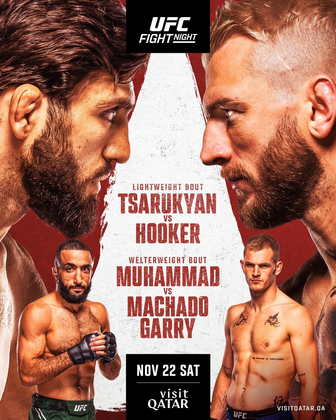 Event poster for UFC Fight Night