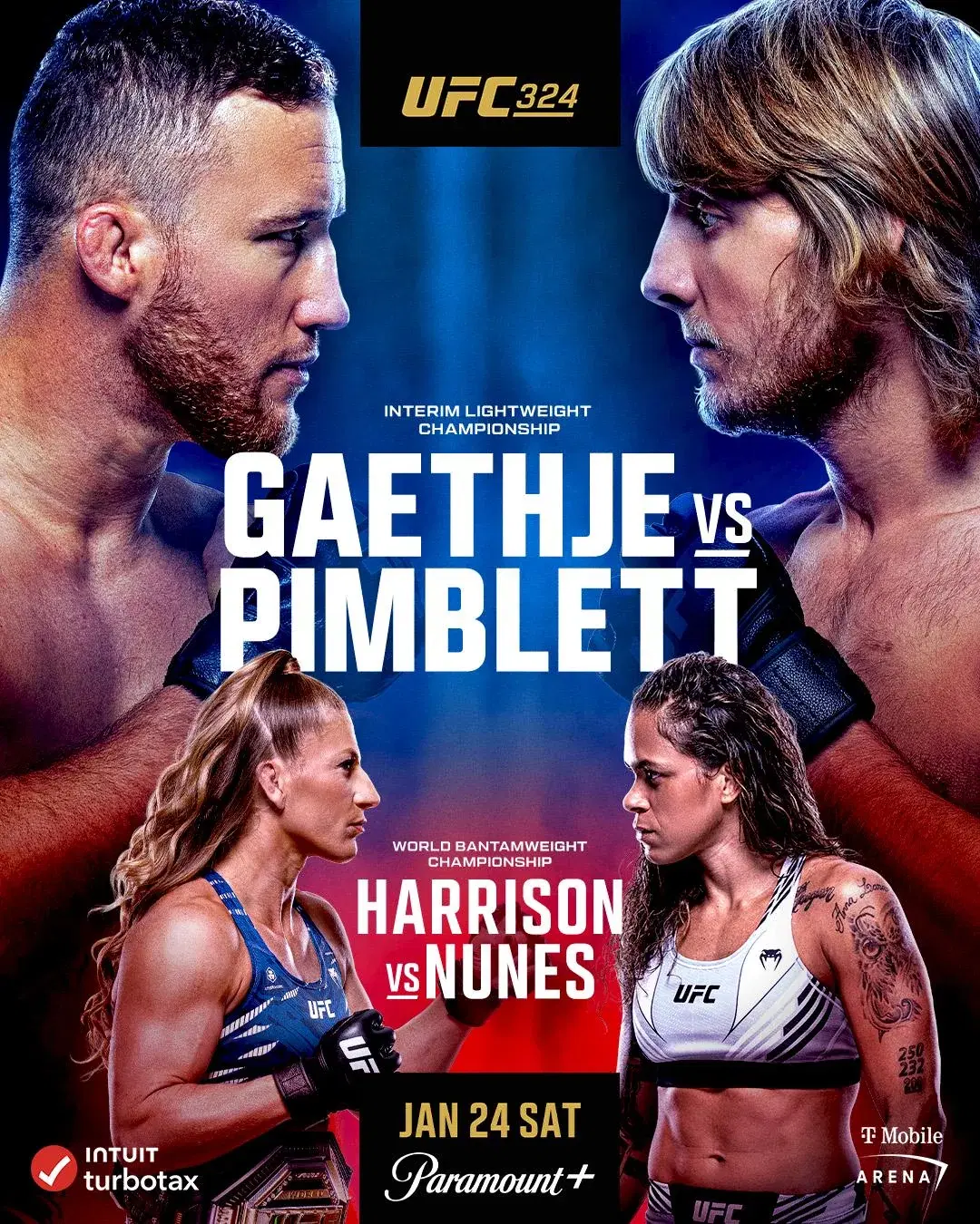 Event poster for UFC 324
