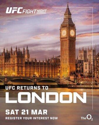 Event poster for UFC Fight Night